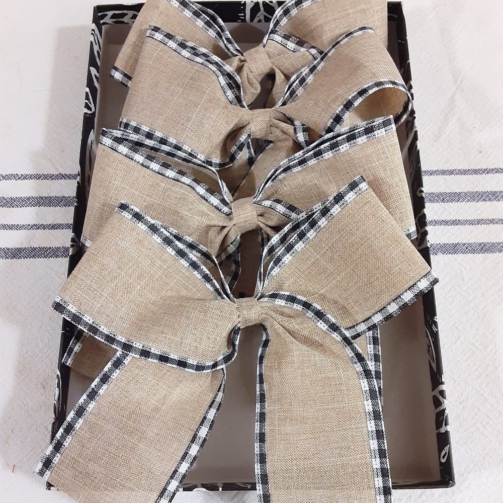 4 Plaid Handmade Christmas Premium Gifting Ribbons